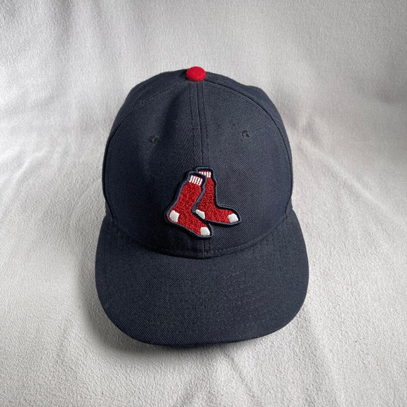 Boston Red Sox Hat Mens Fitted 7 Blue New Era Baseball‎ Cap MLB Embroidered - Picture 6 of 13